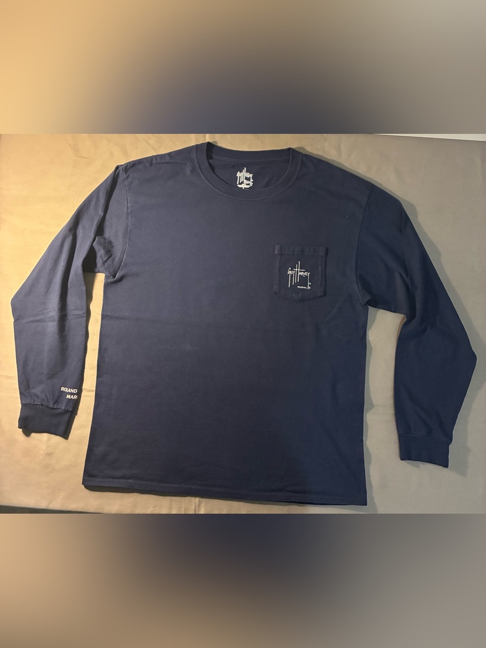 Guy Harvey Men's Navy Long-Sleeve Pocket Tee